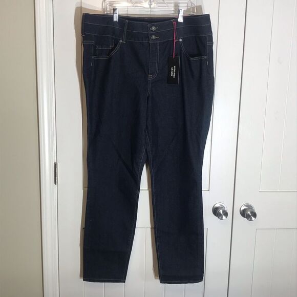 Torrid High Rise Skinny Double Band Jeans Dark Wash 22R NWT - Picture 2 of 8